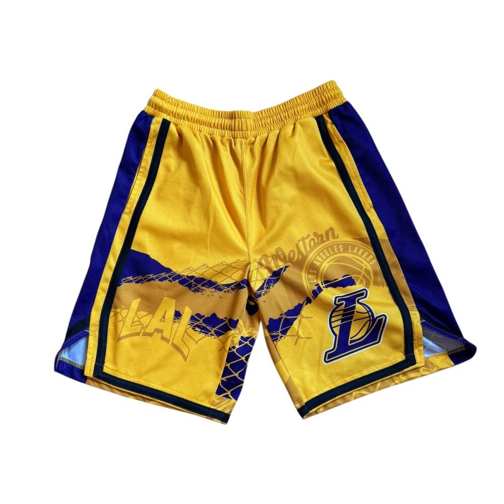 NBA LA Lakers Purple/Yellow Basketball Shorts - EUC - Boys XL 18/20